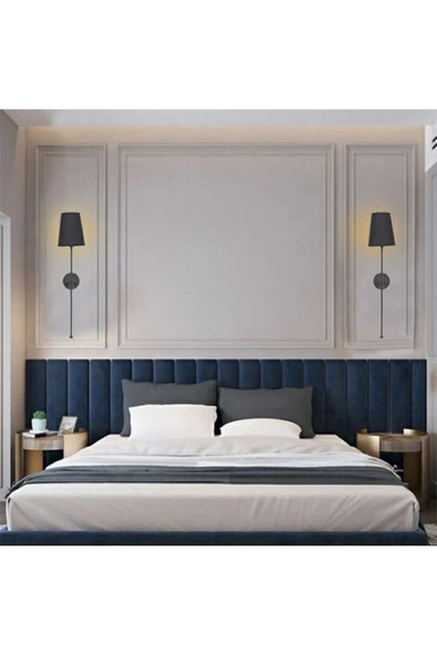 avizade EOS Pilli Şapkalı Siyah Ledli Duvar Aplik-otel-ofis-salon-show Room-yatak Odası-cafe-bar-restaurant ürün görseli 1