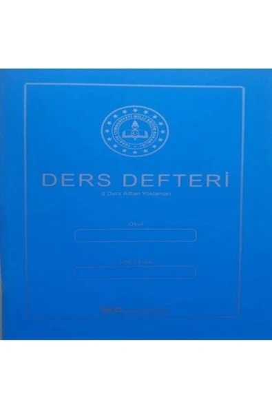 8 Ders Alttan Yoklamalı Pp Kapak Ders Defteri Mavi İea ürün görseli 1