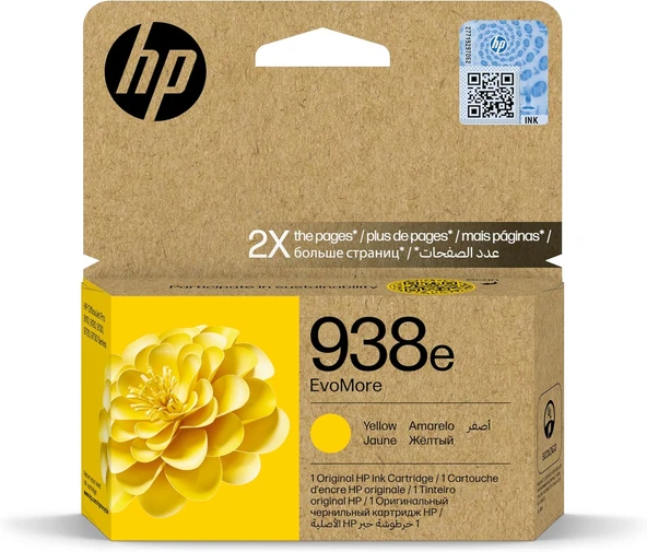 Hp 938E Yellow Sarı Yüksek Kapasite Kartuş 4S6Y1Pe ürün görseli 1
