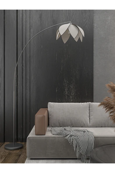 avizade Lotus Çiçeği Tasarımlı Modern Lambader - E27 Duy Uyumlu-Minimalist Dekoratif Aydınlatma ürün görseli 1