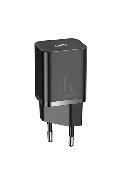 Baseus Ccsup-B01 Süper Si Qc Siyah Ccsup-B01 20W Type-C Şarj Cihazı ürün görseli 1