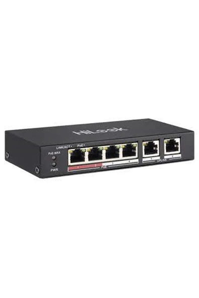 Ns-0106P-35 4 Port Poe, 60W, +2 Port Megabit Uplink Switch Hub ürün görseli 1