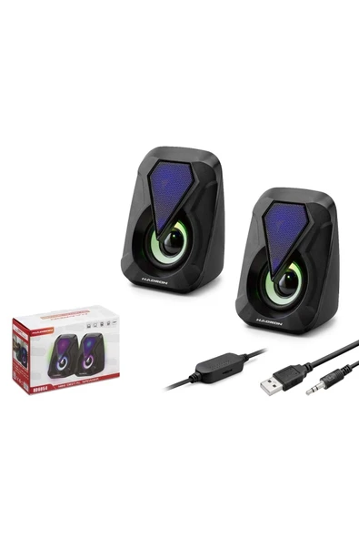 Hadron Hd6054 Bilgisayar Speaker 1.1 Ledli Siyah ürün görseli 1
