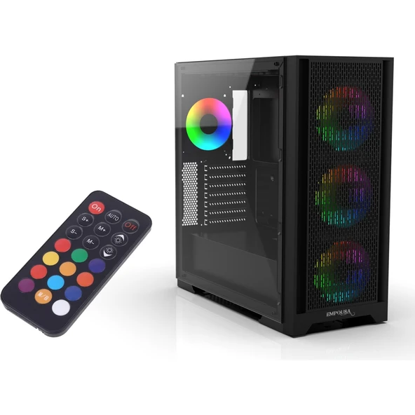 Emg-17Xb 4X1200Mm Kumandalı Argb Fan Gaming Computer Case Boş Bilgisayar Kasası ürün görseli 1