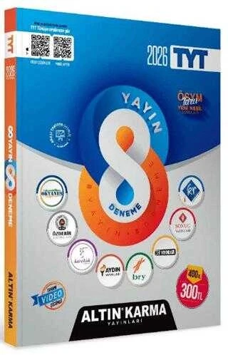 2026 Tyt 8 Farklı Yayın Deneme Altın Karma ürün görseli 1