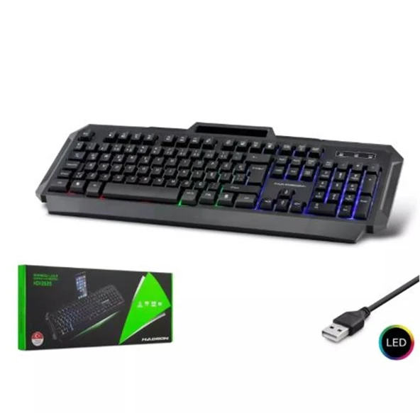 Hadron Hdx2605 Kablolu Oyuncu Klavye Led Q Siyah ürün görseli 1