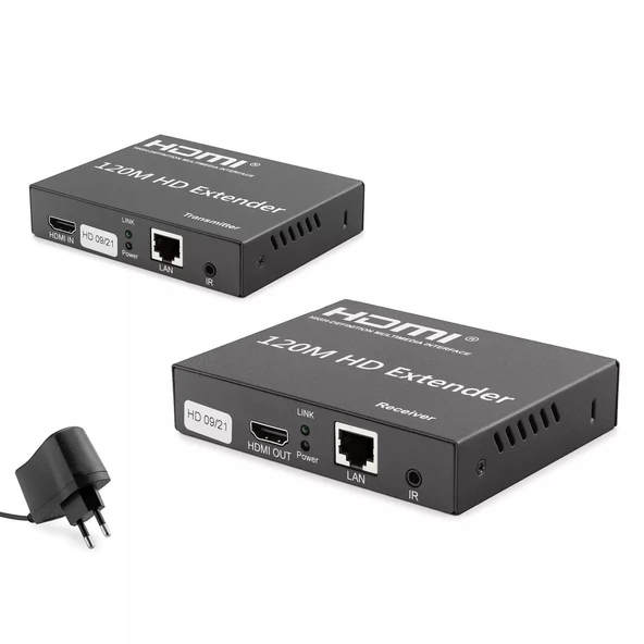 Hadron Hdx1348 120M Hdmi Extender 3840 X 2160 @30Hz 4K Siyah ürün görseli 1