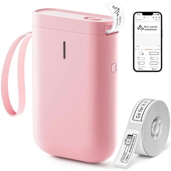 Niimbot D11 Pembe Termal Taşınabilir Bluetooth Etiket Yazıcısı ürün görseli 1