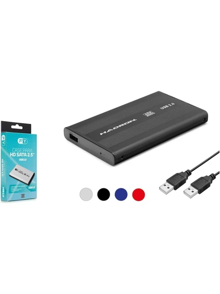 Hadron Hdx1758 Hdd Kutusu Usb2.0 Metal Sata 2.5" Siyah ürün görseli 1