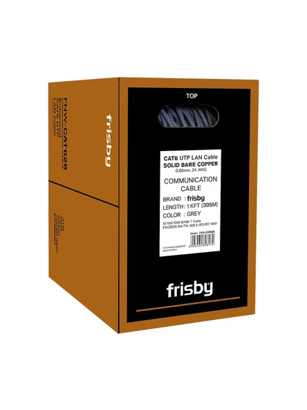 Frisby Fnw-Cat628 Cat 6 Utp Saf Bakır Kablo 305 Metre ürün görseli 1