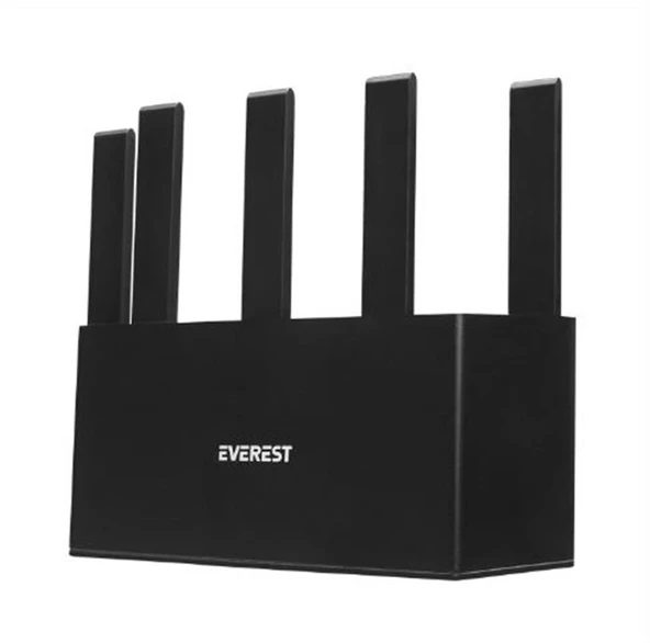 Everest EWR-X3000-V1 AX3000Mbps DualBand 5-6dBi Anten WISP+AP+Repeater Destekli Kablosuz Wifi Router ürün görseli 1