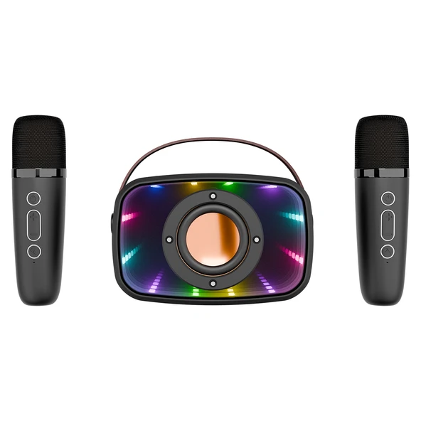 Mikado Md-57Bt Endless 5W Siyah Tf + Usb + Aux + Bt Destekli 2 Wireless Karaoke Mikrofon 1200Mah ürün görseli 1