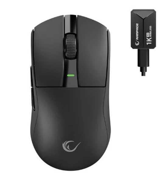 Rampage ZENITH BT+Wired+2.4G Siyah Kablosuz PAW3395 52833 MCU Gaming Oyuncu Mouse ürün görseli 1
