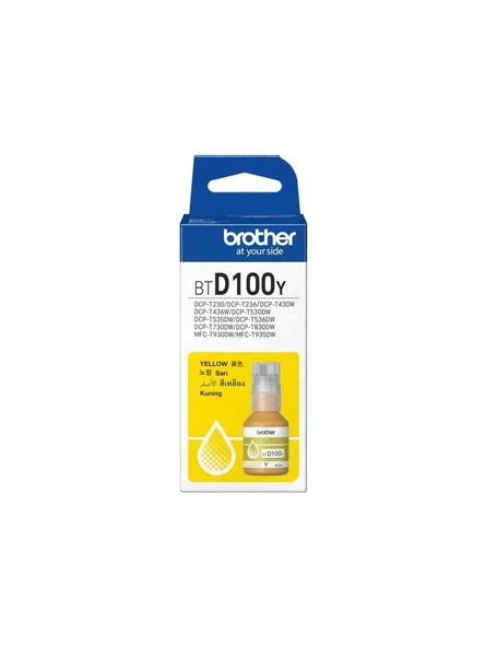 Brother Btd100Y Yellow Sarı 5.000 Sayfa Şişe Mürekkep Dcp-T430-T530-T730-T830 Mfc-T930-T935 ürün görseli 1
