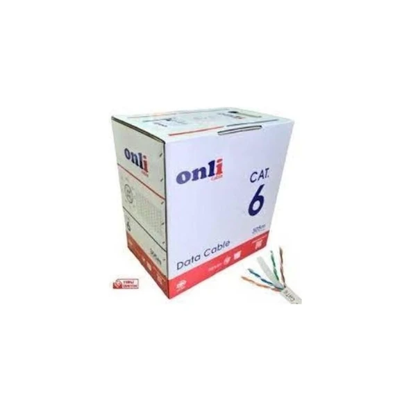 Onli U-Utp 24 Awg Cca 500 Metre Cat6 Kablo ürün görseli 1