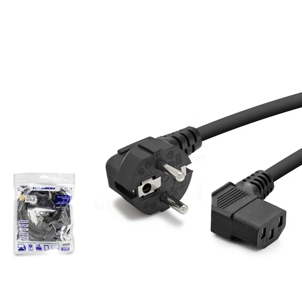 Hadron Hdx5555 1.8 Metre Power Kablo 42Pin 1Mm 500W L Tip Siyah ürün görseli 1