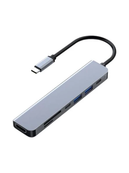Frisby Fa-7684C Type-C -7İn1 Usb-C+Hdmi +Sd-Tf+Usb3,0+Pd+Usb-C ürün görseli 1