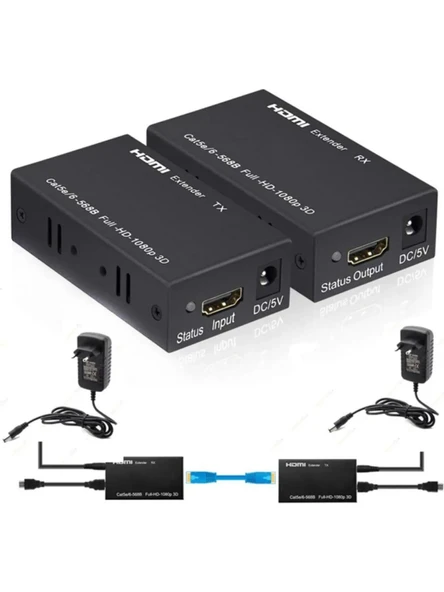 Apronx Apx-60M Cat5E-Cat6 60Metre Full Hd 1080P Hdmi Extender ürün görseli 1