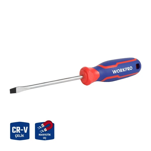 WORKPRO WP221013 3x75mm CR-V Profesyonel Düz Tornavida ürün görseli 1