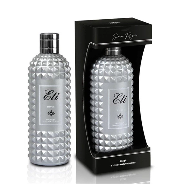 Eti Boutique Silver Cam Şişe Kolonya 300Ml ürün görseli 1