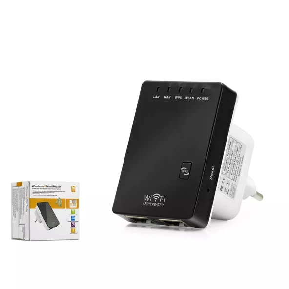 Hadron Hd9101 Wifi Repeater+ Router+Ap 300Mbps Siyah ürün görseli 1
