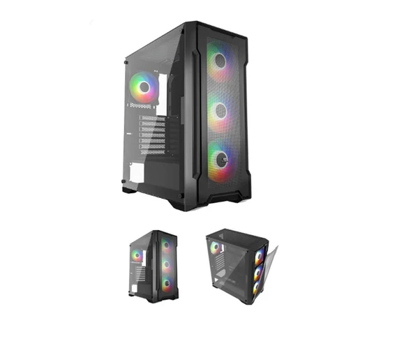 Gamebooster Falcon Gb-A750B 750W 80+ Bronze Usb 3.0 Mesh Argb Atx Mid Tower Gaming Boş Bilgisayar Kasası ürün görseli 1