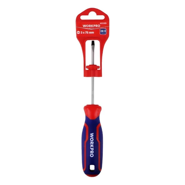 WORKPRO WP221013 3x75mm CR-V Profesyonel Düz Tornavida - Resim 9