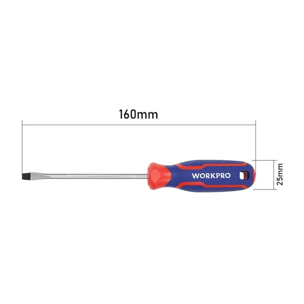 WORKPRO WP221013 3x75mm CR-V Profesyonel Düz Tornavida - Resim 3