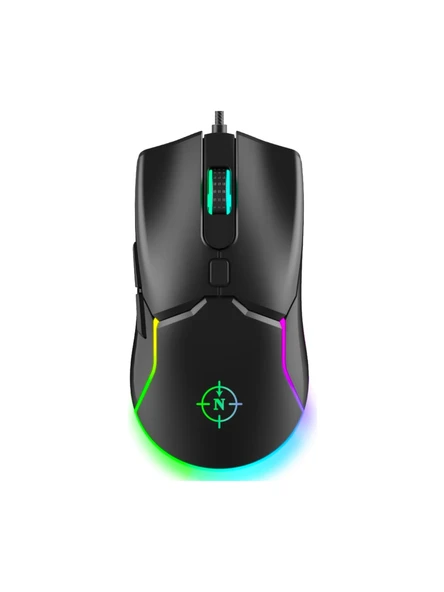 North Air Black Rgb Kablolu Profesyonel Oyuncu Mouse ürün görseli 1
