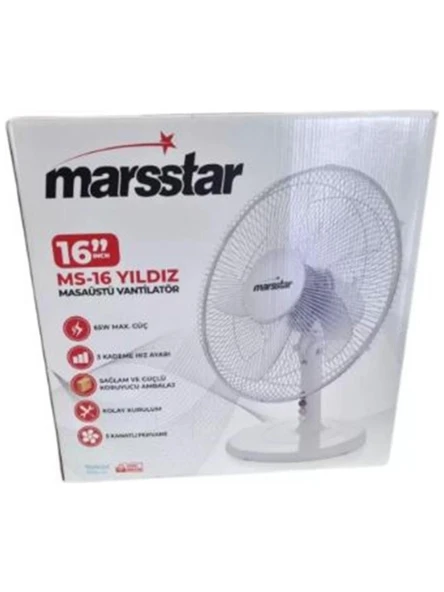 Marsstar Yıldız Masa Üstü Vantilatör Ms-16 - Resim 2