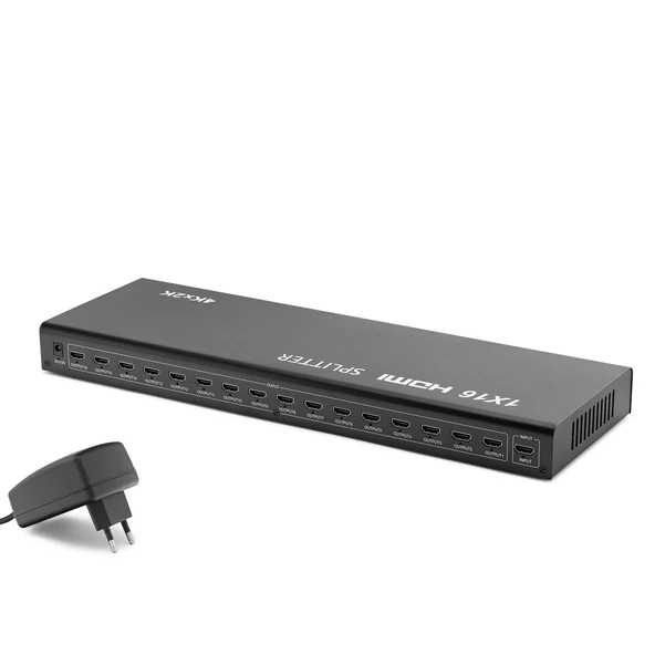 Hadron Hdx1293 16 Port Hdmi Splitter 1.4V 1080P 3D 1-İn 16-Out Siyah ürün görseli 1