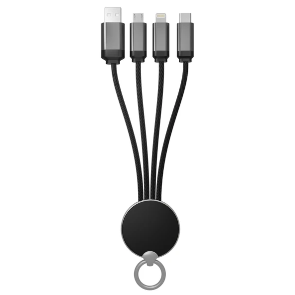 S-Link Sl-Cp110 20Cm 2A Microusb+Lightning+Typec 3 İn 1 Led Logolu Şarj Kablosu ürün görseli 1