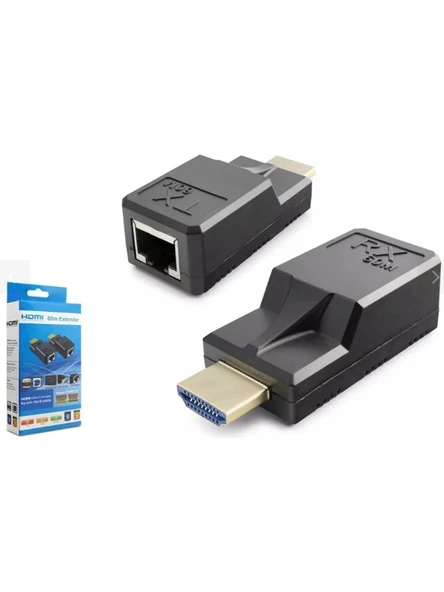 Hadron Hdx1375 60Mt Hdmi Extender Siyah Mini (Type-C Port) ürün görseli 1