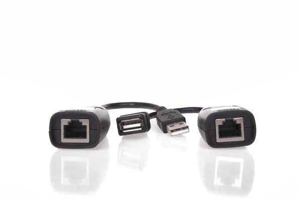 Vcom Cu824 Usb Rj45 Extender Plastik 45 Metre Uzatıcı ürün görseli 1