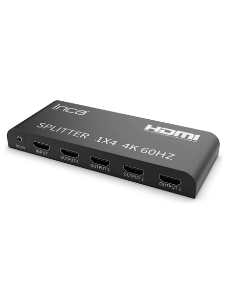 Inca İhsk-460 Hdmi Splitter 1 İn 4Out 4K@60Hz Switch ürün görseli 1