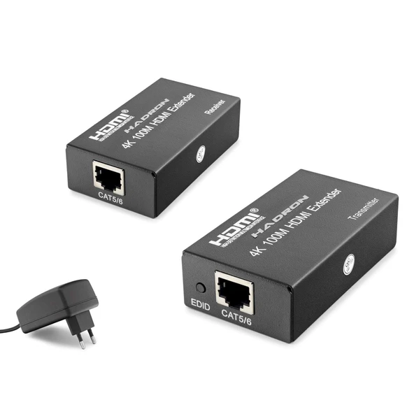 Hadron Hdx1367 100M Hdmi Extender 4K Dc 5V Adaptör Siyah ürün görseli 1