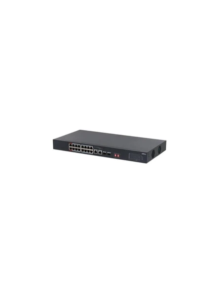 Dahua Pfs3218-16Et -135 16 Port Gigabit +1Xrj45-1Xgb Sfp Combo 135W Poe Rackmount Switch ürün görseli 1