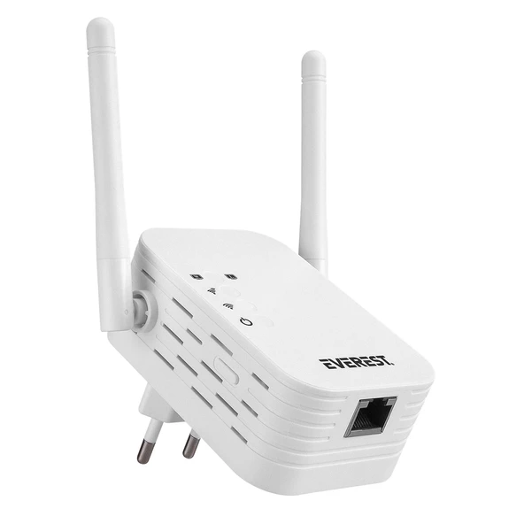 Everest Ewr-N302 2.4Ghz 300Mbps 1Xwan-Lan Port 2X2Dbi Anten Repeater+Ap Kablosuz Menzil Genişletici ürün görseli 1