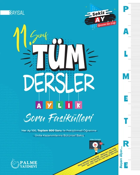 Palme Yayınevi Hazırlık 11. Sınıf Tüm Dersler Aylık Soru Fasikülleri Sayısal ürün görseli 1