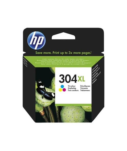 HP 304XL Color Renkli Yüksek Kapasiteli Kartuş N9K07AE ürün görseli 1