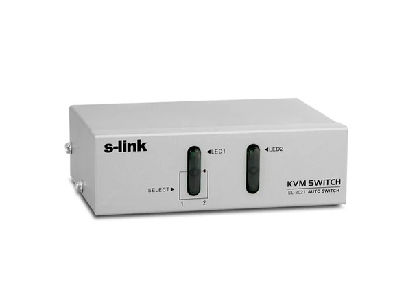 Sl-2021 2Pc-1Mn Vga+Ps-2 Manuel Kablolu Kvm Switch ürün görseli 1