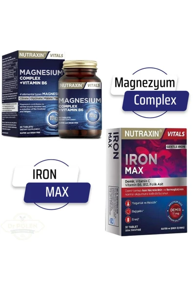 NUTRAXİN Magnezyum Complex 60 Tablet 125 Mg & Iron Max 17 Mg ürün görseli 1