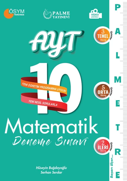 Palme Yayınevi Hazırlık Yks Ayt Matematik 10 Deneme Palmetre Video Çözümlü ürün görseli 1