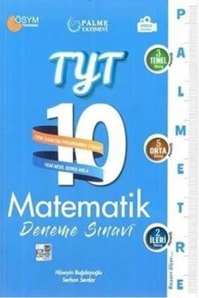 Palme Yayınevi Hazırlık Yks Tyt Matematik 10 Deneme Palmetre Video Çözümlü ürün görseli 1