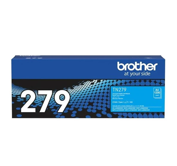 Brother TN-279C Cyan Mavi Toner HL-L3280CDW  DCP-L3520-3560 MFC-L3720-3760-8390 1.200 Sayfa ürün görseli 1