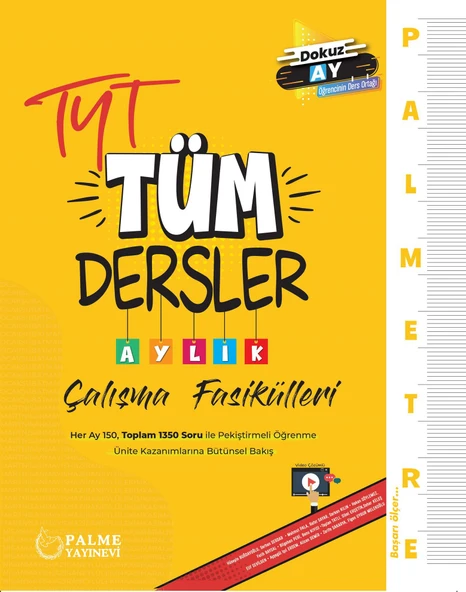 Palme Yayınevi Hazırlık Yks Tyt Tüm Dersler Aylık Çalişma Fasikülleri ürün görseli 1