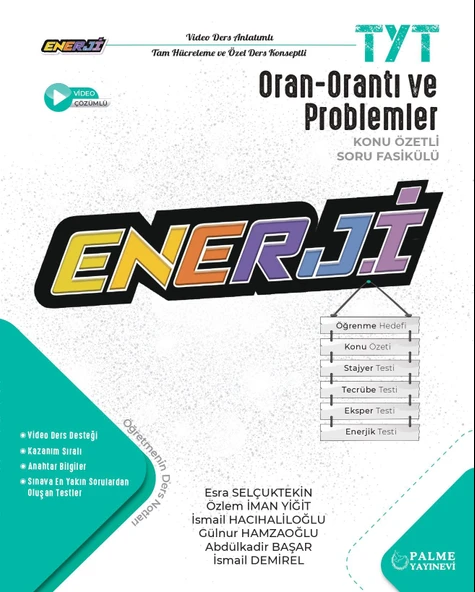 Palme Yayınevi Hazırlık Yks Tyt Enerji Oran Orantı ve Problemler Konu Özetli Soru Fasikülü ürün görseli 1