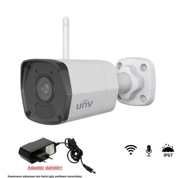 UNV UHO-B1R-M2F3 2MP Kablosuz WiFi IP Bullet Kamera Sesli IP67 ürün görseli 1
