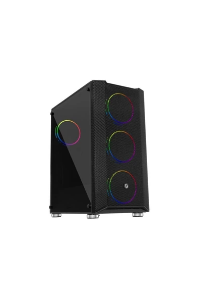 Fc-9405G Panda Gaming Kasa Double Slim Ring Rgb Fan + 650W 80+ Boş Bilgisayar Kasası ürün görseli 1
