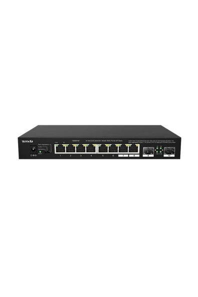 Tem2010F 8 Port 100-1000-2500 Mbps + 2 Port Sfp Switch Hub Çelik Kasa Rack Mount ürün görseli 1